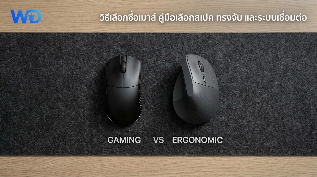 วิธีเลือกซื้อเมาส์ คู่มือเลือกสเปค ทรงจับ และระบบเชื่อมต่อ