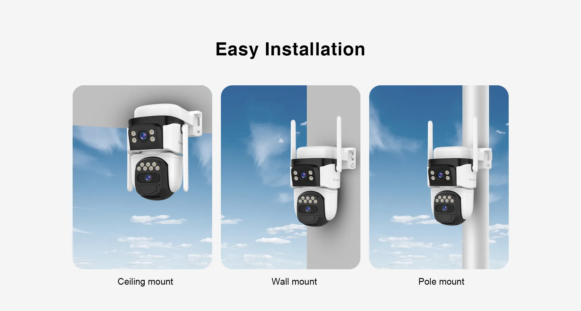 นวัตกรรมกล้อง 2 เลนส์ ตรวจจับคู่ PIR + AI และภาพสีกลางคืน 30 เมตร