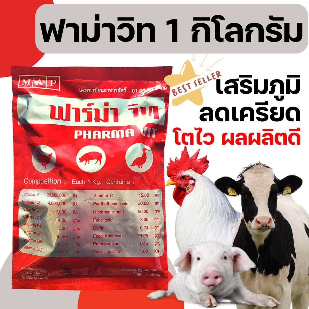 ภาพรวม นวัตกรรมวิตามินละลายน้ำ Pharma Vit ฟื้นฟูสุขภาพสัตว์รอบด้าน เสริมภูมิคุ้มกัน และเพิ่มผลผลิตอย่างยั่งยืน