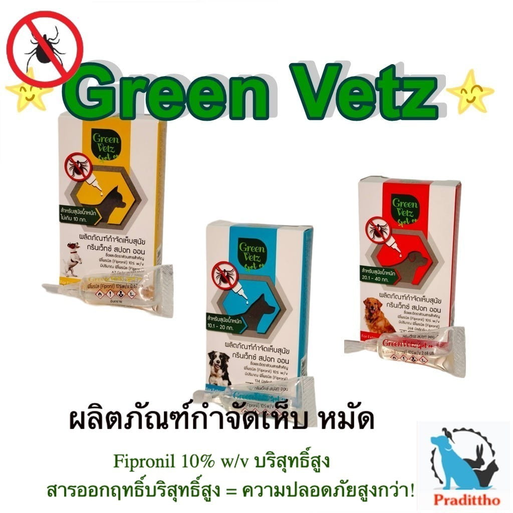 ภาพรวม นวัตกรรมยาหยดกำจัดเห็บหมัดสำหรับสุนัข GreenVetz Spot On ปกป้องสุนัขตัวโปรดด้วยมาตรฐาน อย. ถูกต้อง