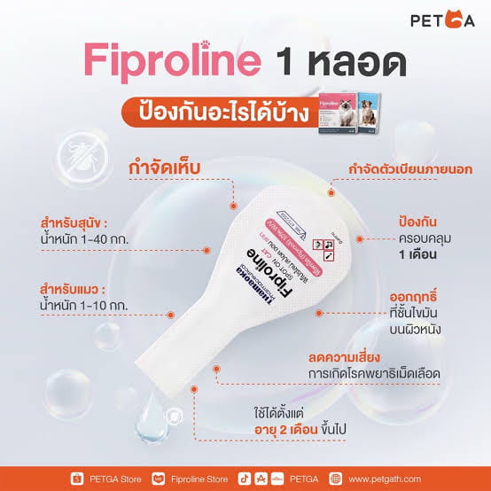 ภาพรวม นวัตกรรมยาหยดกำจัดเห็บหมัดสำหรับแมว Fiproline Spot On Cat ปกป้องแมวที่คุณรักด้วยมาตรฐาน อย. ถูกต้อง