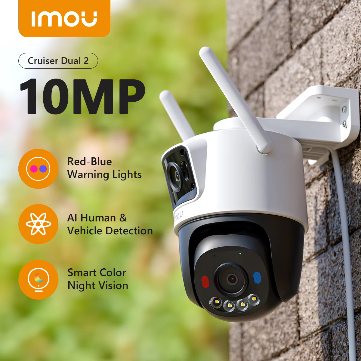 ภาพรวม นวัตกรรมภายนอกเลนส์คู่ 10MP และความคมชัด 3K สองทิศทาง