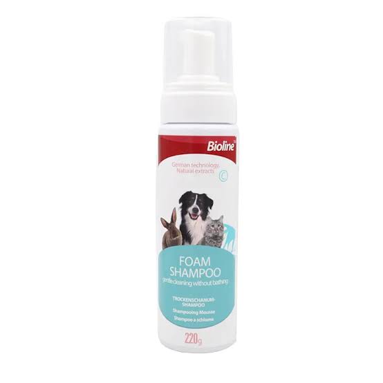 Bioline Waterless Dry Foam Shampoo (ไบโอไลน์ แชมพูโฟมอาบน้ำแห้งสูตรไม่ต้องล้างน้ำออก)