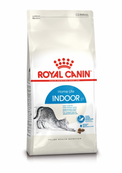 Royal Canin อาหารเม็ดสำหรับแมวโตเลี้ยงในบ้าน สูตร Indoor 27