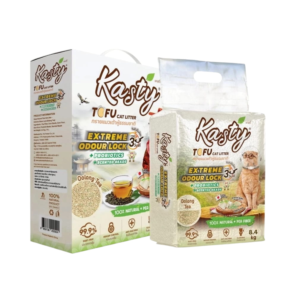 Kasty Extreme Odour Lock Tofu Cat Litter (with Probiotics & Scented Beads)