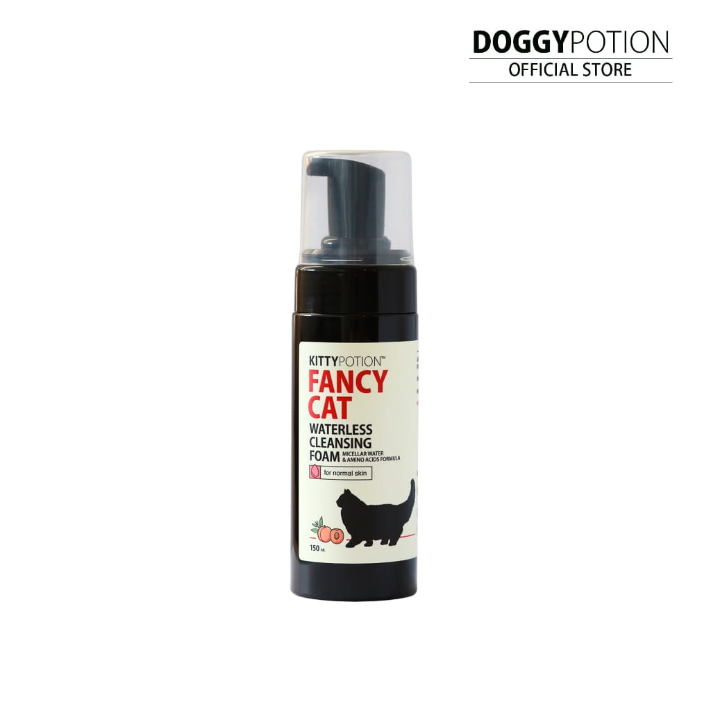 Kitty Potion Fancy Cat Waterless Cleansing Foam (คิตตี้ โพชั่น แฟนซี แคท โฟมล้างหน้าและอาบแห้งสูตรเฉพาะสำหรับแมว)