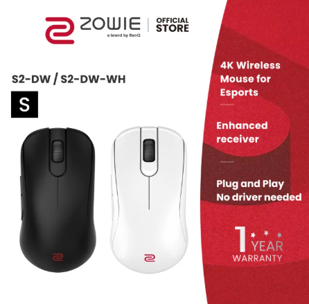 ZOWIE S2-DW 4K Wireless Mouse for Esports