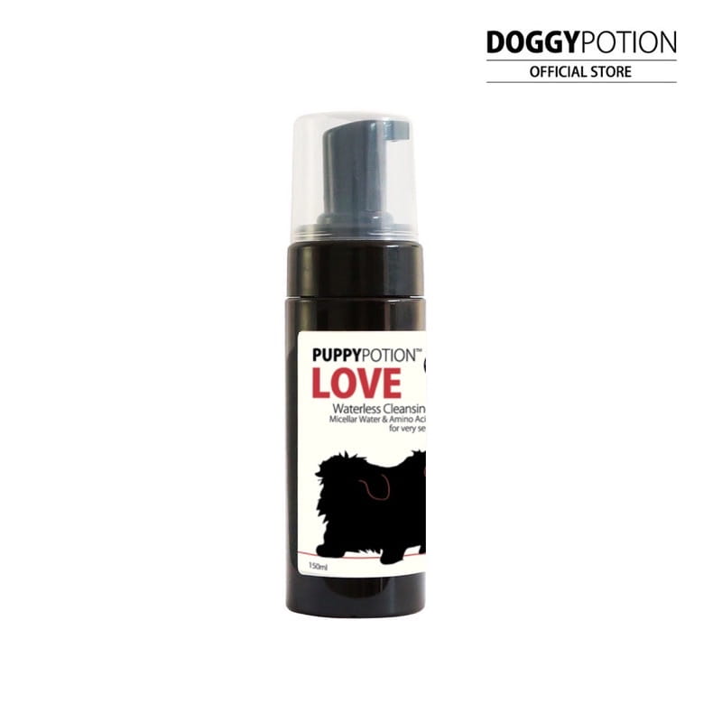 Doggy Potion Love Waterless Cleansing Foam (ด็อกกี้ โพชั่น โฟมอาบแห้งสูตรเลิฟ ปราศจากน้ำหอม 100% สำหรับผิวบอบบางมาก)