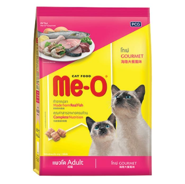 มีโอ Me-O สูตรโกเม่ รสซีฟู้ด 1kg. อาหารเม็ดของแมว