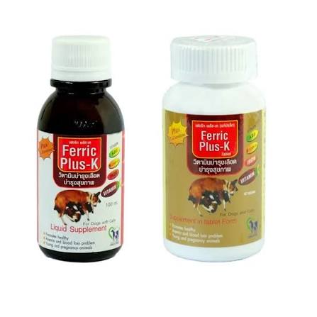 Ferric Plus-K Blood & Health Supplement for Dogs and Cats (เฟอร์ริค พลัส-เค วิตามินบำรุงเลือดและฟื้นฟูสุขภาพสำหรับสุนัขและแมว)