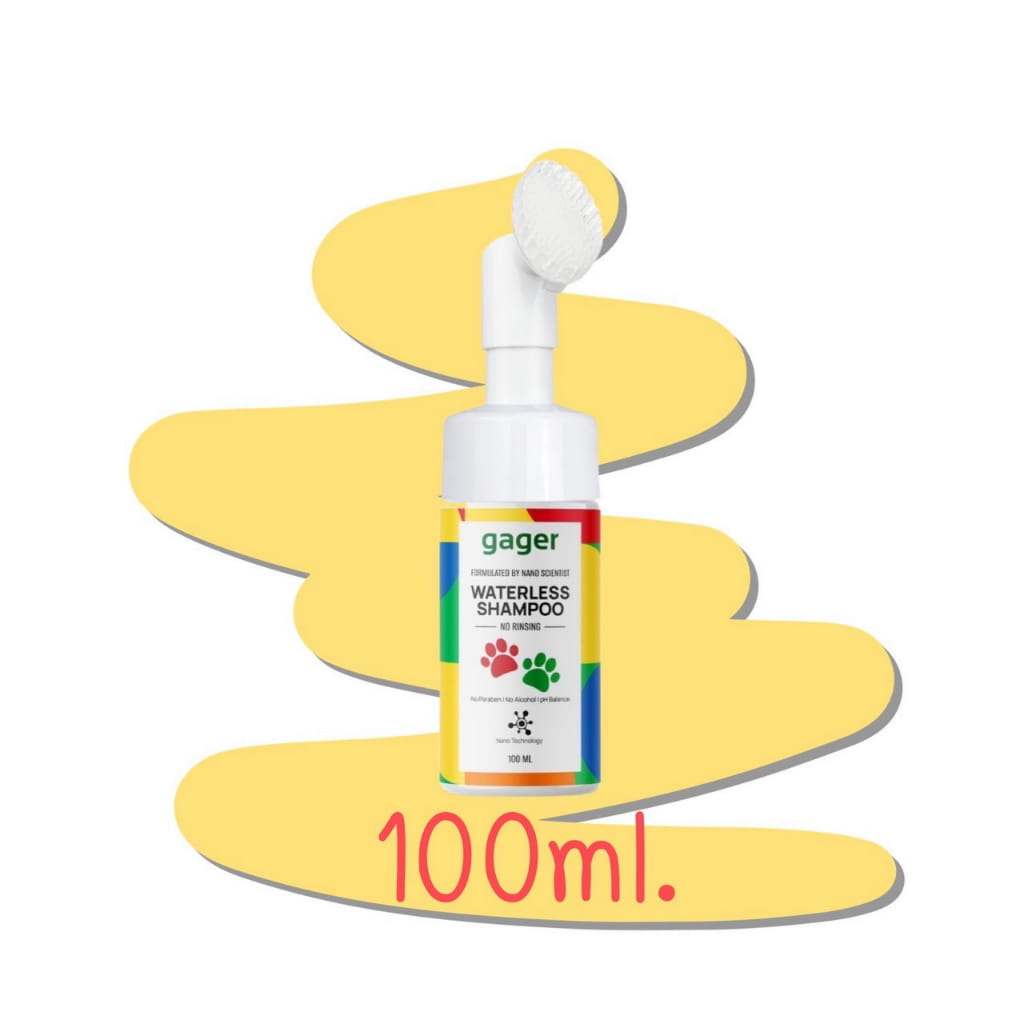 Gager Nano Zinc Oxide Waterless Foam Shampoo (กาเจอร์ โฟมอาบน้ำแห้งสูตรนาโนซิงค์ออกไซด์)
