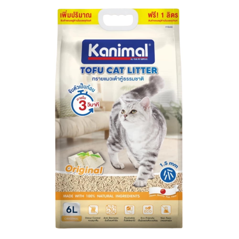 Kanimal Classic Tofu Cat Litter (ทรายแมวเต้าหู้ธรรมชาติ คานิมอล)