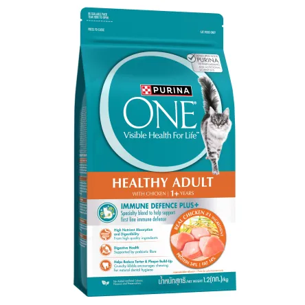PURINA ONE Healthy Adult Chicken เพียวริน่า วัน อาหารเม็ดแมวโต รสไก่