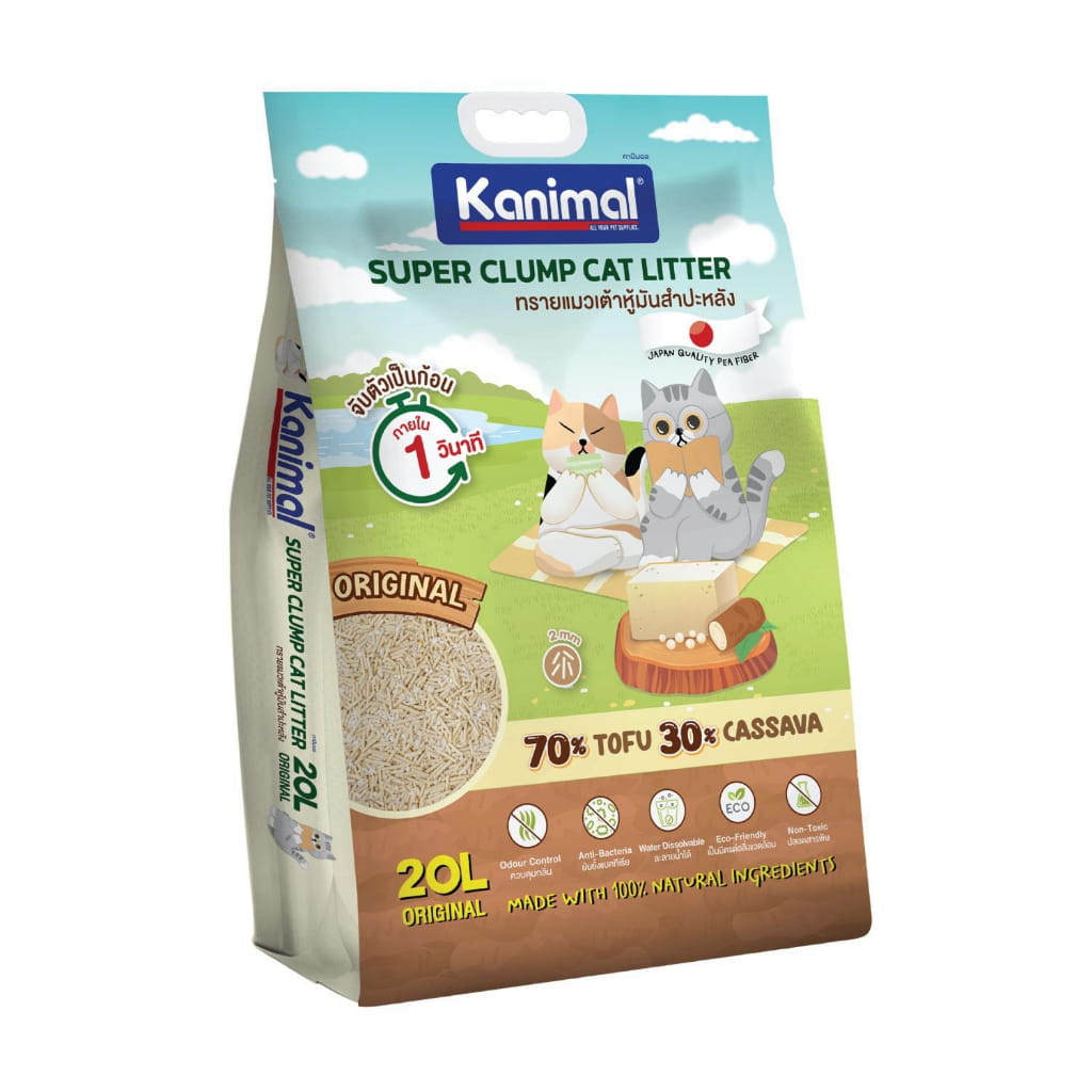 Kanimal Super Clump Cat Litter (สูตรพลังจับก้อนแน่นพิเศษ แร่เบนโทไนท์ธรรมชาติ)