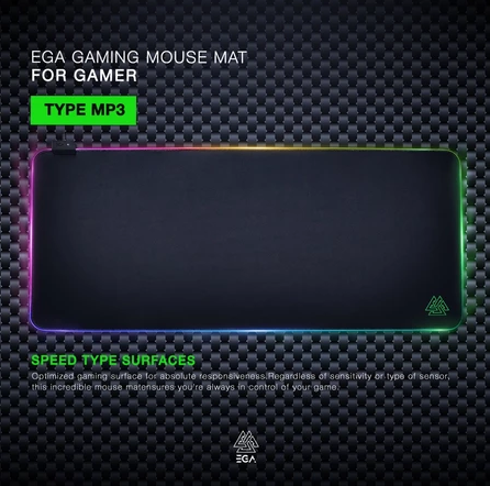 EGA TYPE MP3 RGB Gaming Mat
