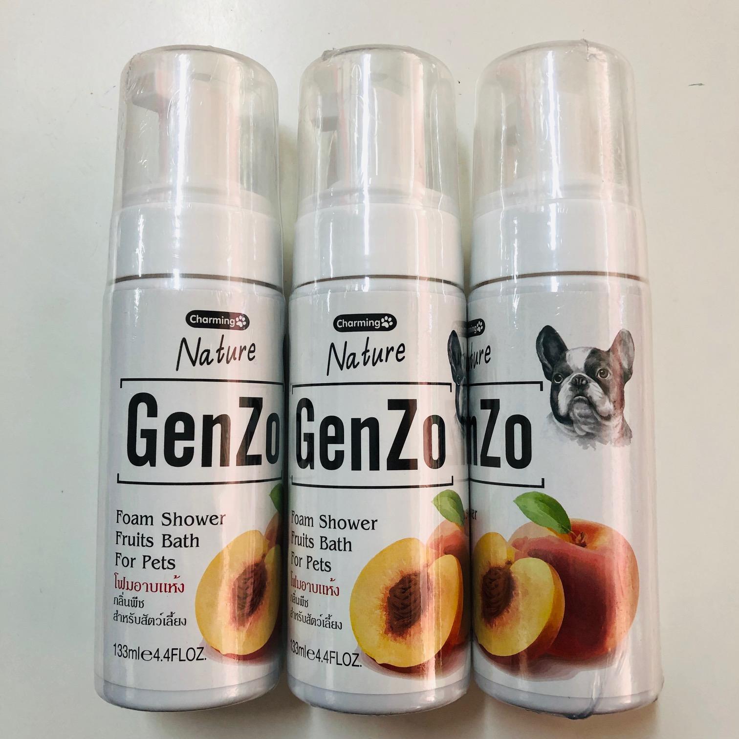 Genzo Nature Waterless Cat Foam Shampoo (เจนโซ เนเชอร์ โฟมอาบน้ำแห้งสำหรับแมว สูตรสารสกัดธรรมชาติ)